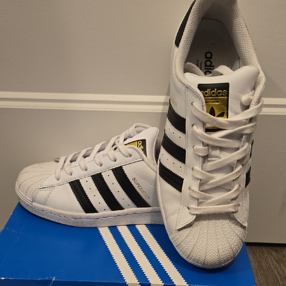 Adidas Superstar White with Black Stripes